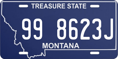 MT license plate 998623J