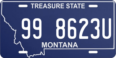 MT license plate 998623U