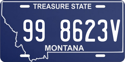 MT license plate 998623V