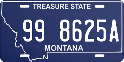 MT license plate 998625A