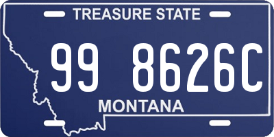 MT license plate 998626C