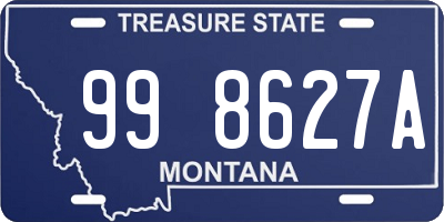 MT license plate 998627A