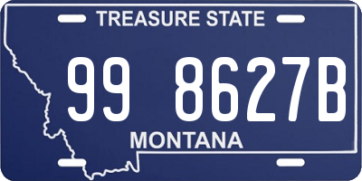 MT license plate 998627B