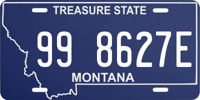 MT license plate 998627E