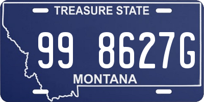 MT license plate 998627G