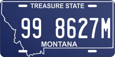 MT license plate 998627M