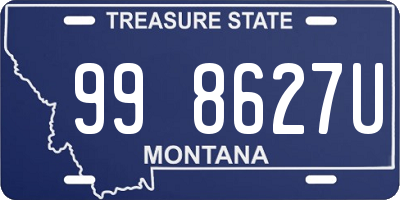 MT license plate 998627U