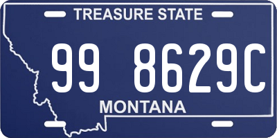 MT license plate 998629C