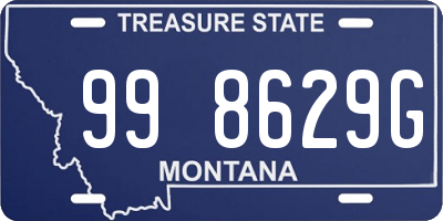 MT license plate 998629G