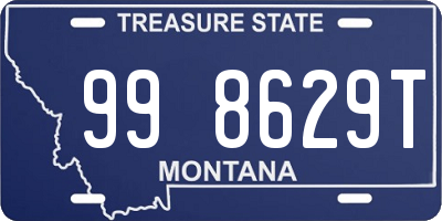 MT license plate 998629T