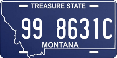 MT license plate 998631C