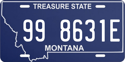 MT license plate 998631E