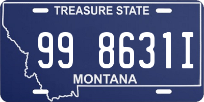 MT license plate 998631I