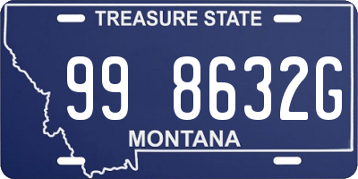 MT license plate 998632G