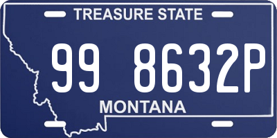 MT license plate 998632P