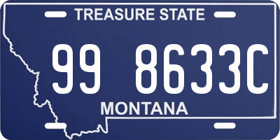 MT license plate 998633C