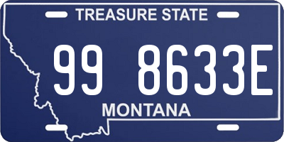 MT license plate 998633E