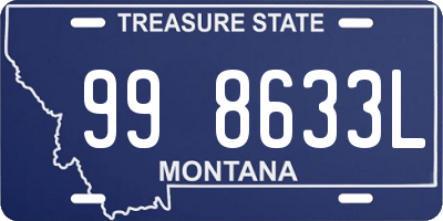 MT license plate 998633L