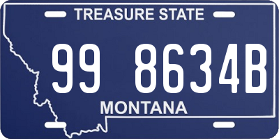 MT license plate 998634B