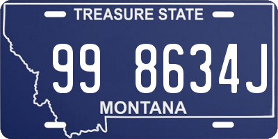 MT license plate 998634J