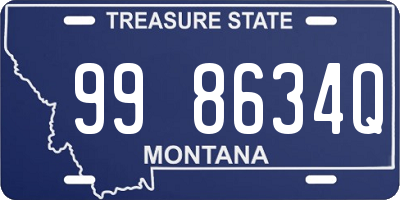 MT license plate 998634Q