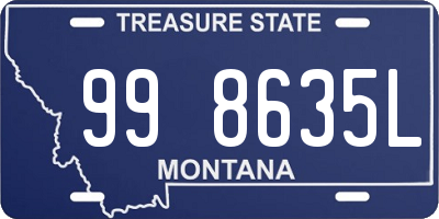 MT license plate 998635L