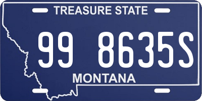 MT license plate 998635S