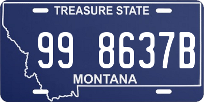 MT license plate 998637B