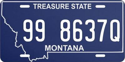 MT license plate 998637Q