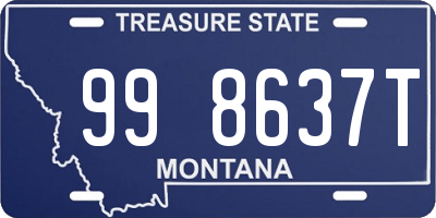 MT license plate 998637T