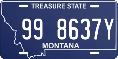 MT license plate 998637Y