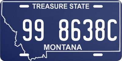 MT license plate 998638C