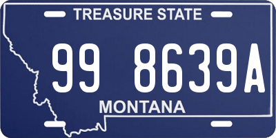 MT license plate 998639A