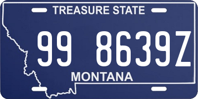 MT license plate 998639Z