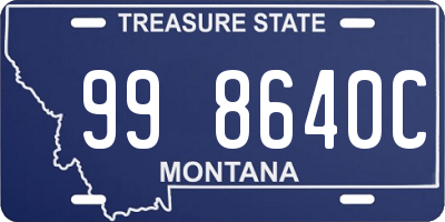 MT license plate 998640C