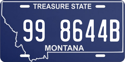 MT license plate 998644B