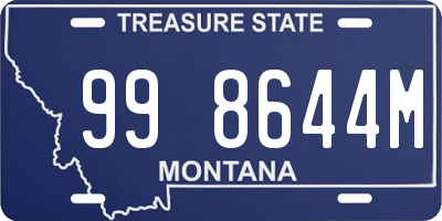 MT license plate 998644M