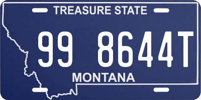 MT license plate 998644T