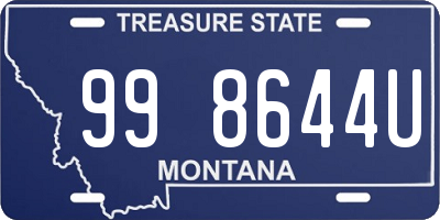 MT license plate 998644U