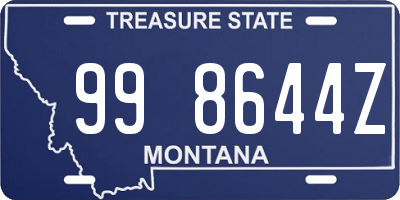 MT license plate 998644Z