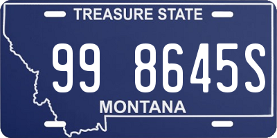 MT license plate 998645S