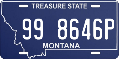 MT license plate 998646P