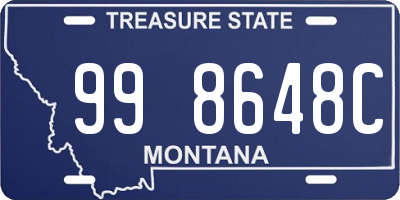 MT license plate 998648C