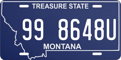 MT license plate 998648U