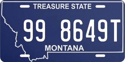 MT license plate 998649T