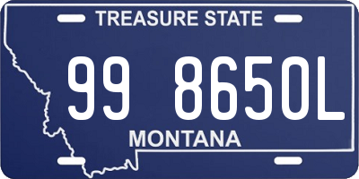 MT license plate 998650L