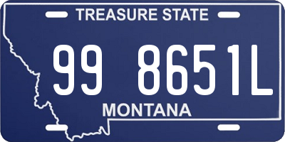 MT license plate 998651L