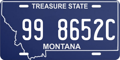 MT license plate 998652C