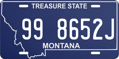 MT license plate 998652J