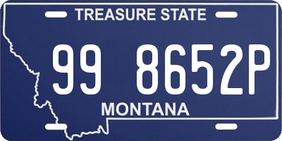 MT license plate 998652P